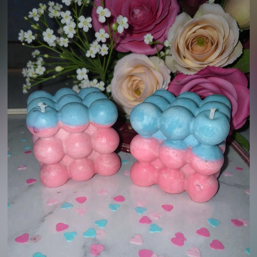 Set of 2 Bubble Soy Candles | Cheriosa 76 Scented - Picture 3 of 4